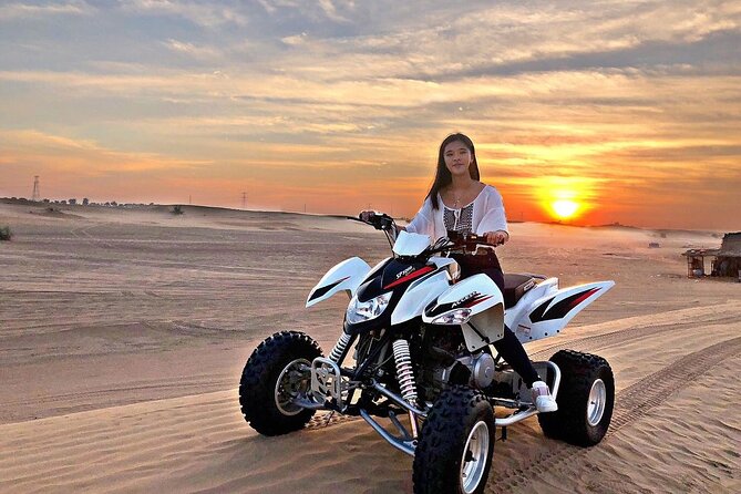 1-Hour Quad Bike Adventure: BBQ Dinner, Sandboarding & Shows! - The Lahbab Quad Bike Area: Your 60 Minutes on Red Dunes