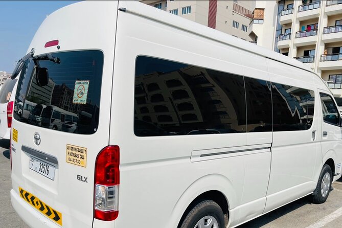 10 - 12 Seater Toyota Haice Tourist MiniVan Rental Dubai - What the included stuff means for your day