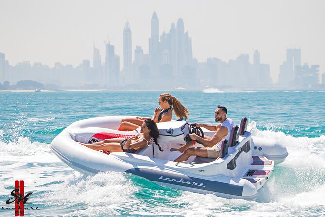 120 MINUTES Dubai Private Self-Drive SeaKart Jet Ski Boat Tour - The 2-hour route: Palm Jumeirah to Burj Al Arab, then JBR and the marina canal