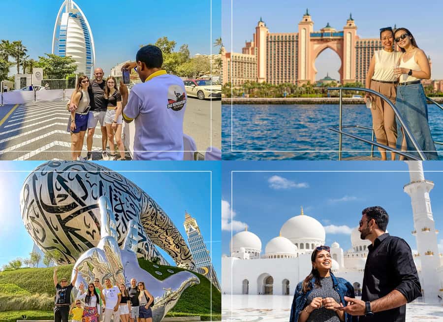 2-Day City Tour: Dubai & Abu Dhabi + Yacht Experience - Abu Dhabi Day 1: Hotel Pickup to Sheikh Zayed Grand Mosque
