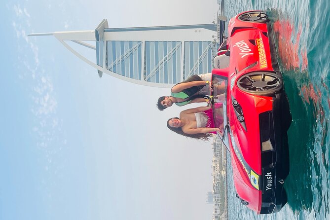 30Min Jetcar Dubai with Burj Al Arab Views-Free Ice Cream - Cruising the Marina, Then Passing Sheik Island for Yacht Views