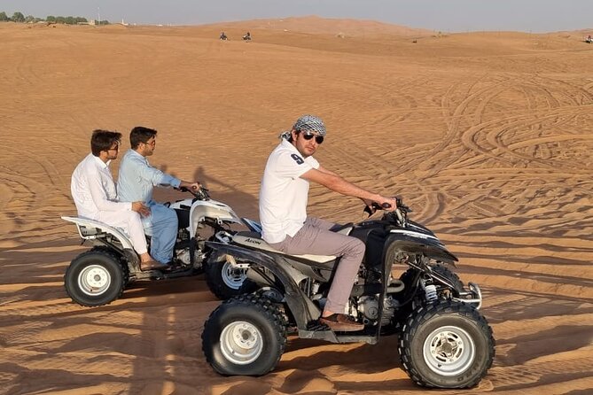 4 Hours Desert Tour with Quad Bike Camel Ride & Sandboard - Quad Bike Time in Open Desert: Freedom, Structure, and Comfort