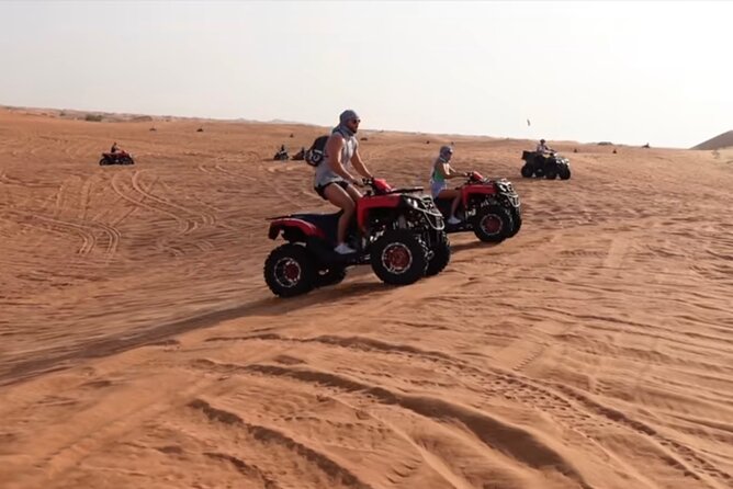 4x4 off-Road Desert Safari, Sandboarding, CamelRide, Veg & BBQ - What you get for about $45, and what may cost extra