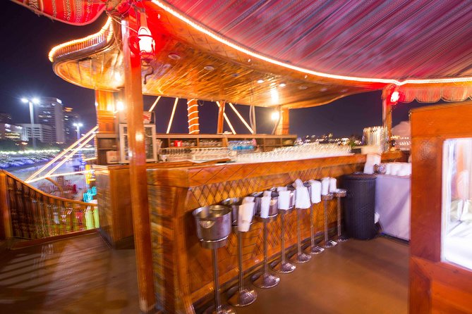 5-Star Premium Dhowstar Dhow Cruise Dubai - Dinner-show pacing: Tanoura and Youwla during the meal