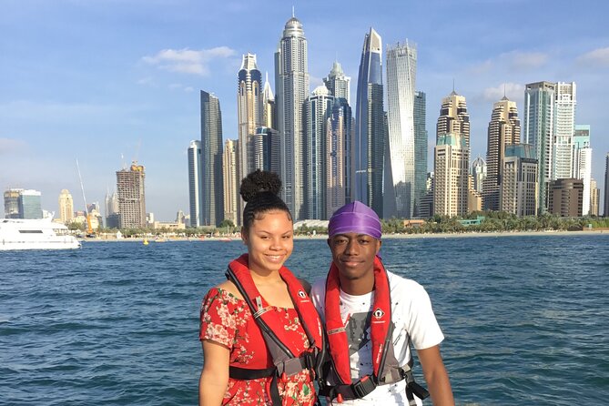 90-Min Speed Boat: Burj Al Arab, Atlantis, Ain Dubai & Ice Cream! - Dubai Marina skyline, the payoff for staying in motion