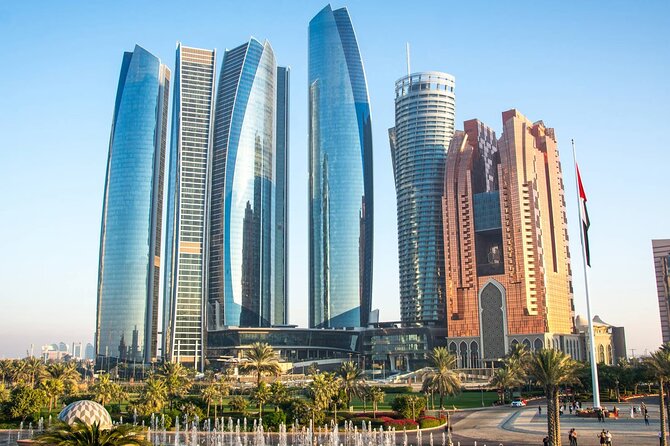 Abu Dhabi City Tour and Qasr AL Watan - Sheikh Zayed Road and the Jebel Ali Port sightline on the way in