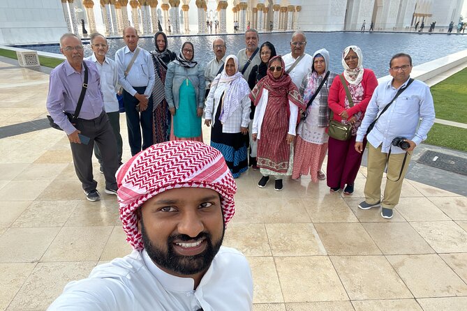Abu Dhabi Tour Grand Mosque Heritage Village Emirates Palace - Marina Mall lunch: your one real meal break