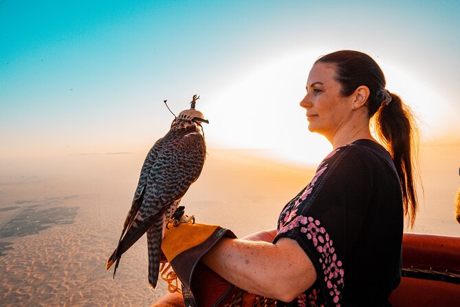 Adventure Hot Air Balloon with Buffet Breakfast & Falcon Show - Sunrise Balloon Over Dubai Desert Dunes, Without the Waiting