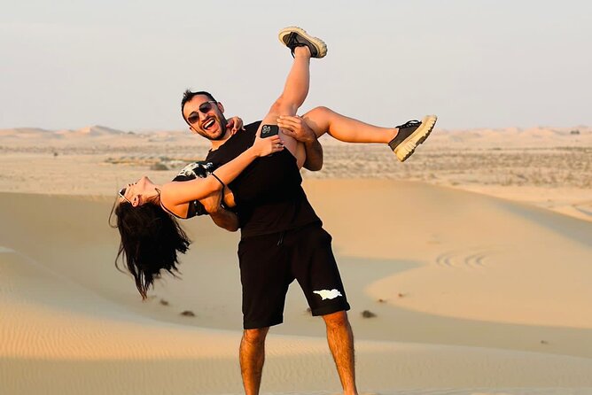 Arabian Desert Safari Abu Dhabi: 6Hour Tour with BBQ & Live Shows - From Pickup to Al Khatim: Getting Set Up for Dune Time