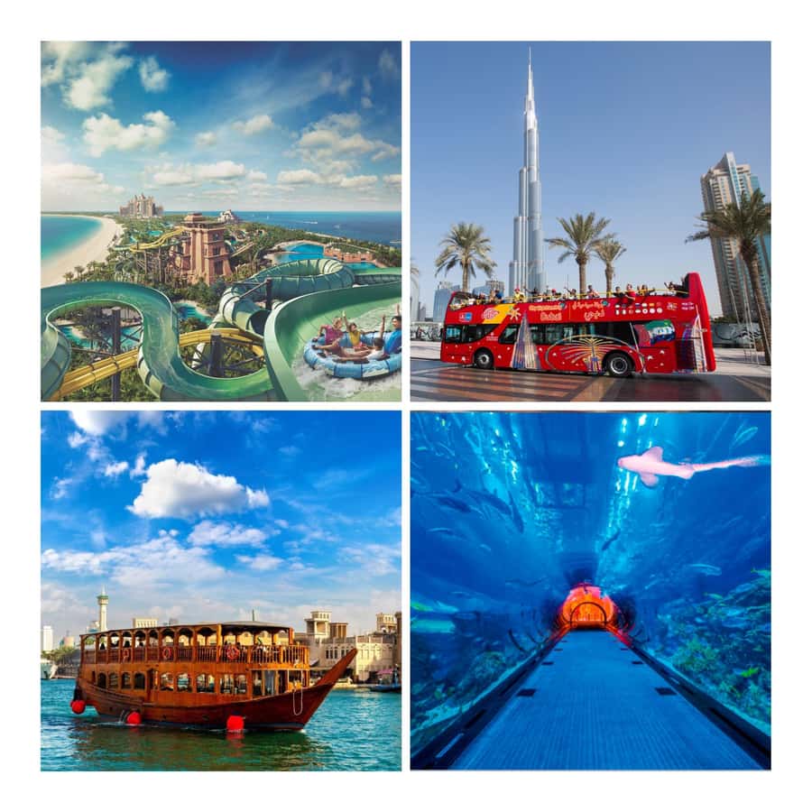 City Sightseeing Dubai HOHO Bus Tour, Aquaventure & More - Blue Route: Marina, JBR, Infinity Tower, and the Atlantis cluster