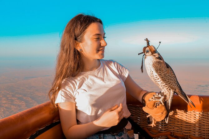 Deluxe Hot Air Balloon Ride with Breakfast & Flight Falcon Show - Bedouin camp breakfast and the short camel ride