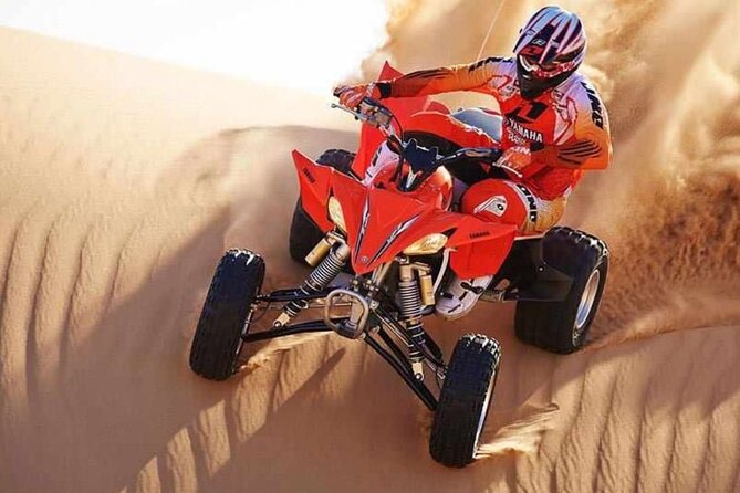 Desert Safari Dubai 25 minutes Quad Bike Free Camel Ride BBQ Dinner - Land Cruiser Dune Bashing and the Desert Photo Reset