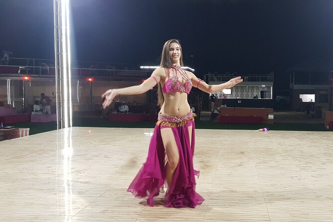 Desert Safari Dubai (Pickup and Drop by 4x4 Optional) - Dinner with belly dancing, Tanura, fire show, and live music