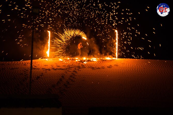 Desert Safari -Live Shows, BBQ Dinner, Dune Bashing and lot more. - Camp arrival at GT Desert Camp, where the evening switches modes