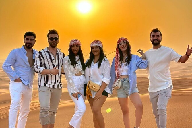 Desert Safari with 4x4 Dune Bashing Camel Ride Sand Boarding - Dressing Up With Arabic Costume and Henna: The Photos Are Part of the Point