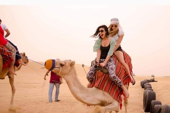 Desert Safari With BBQ Dinner, Camel Ride, Sand Boarding In Dubai - Camel farms and dune bashing with a professional driver