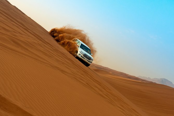 Desert Safari with Entertainment & BBQ Dinner-Heritage Camp - Toyota Land Cruiser pickup across Dubai, private-group comfort