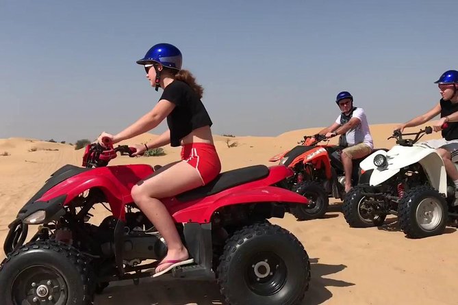 Desert Thrills: Evening Safari with Quad Bike & Camp Activities - Sandboarding Plus a Sunset-Style Photo Stop