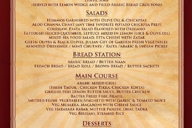 Dhow Cruise Dubai Marina - Buffet Dinner & Transfer in Dubai - The buffet dinner: what you get, what to expect