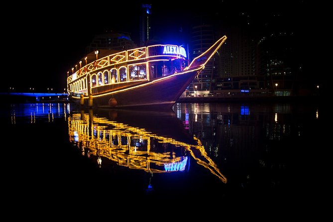 Dinner Cruise in Dubai Marina onboard Alexandra Dhow - Dubai Marina From The Water, Including Cayan Tower Photos