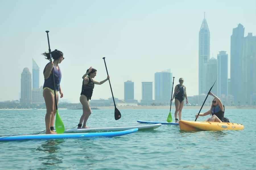 Dubai: 1-hour Kayaking or Stand Up Paddle at Dukes The Palm - Choose your craft: single, double, or stand-up paddle