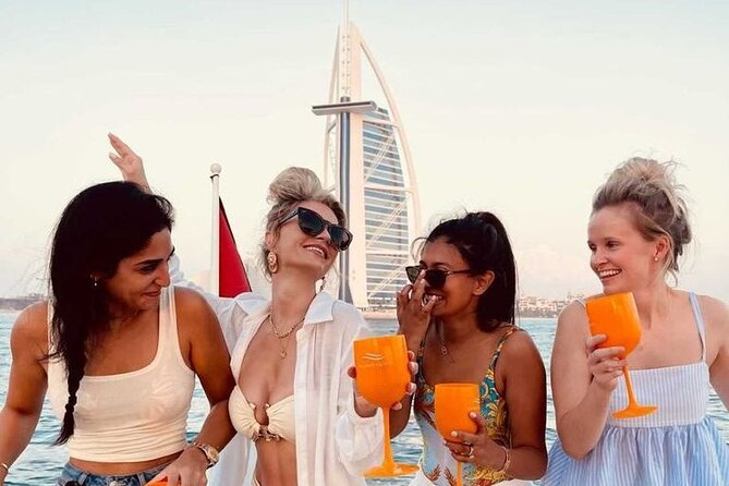 Dubai 3 Hour Private Luxury Yacht Charter with Jet Ski Option - Atlantis at Palm Jumeirah: the peach hotel arch moment