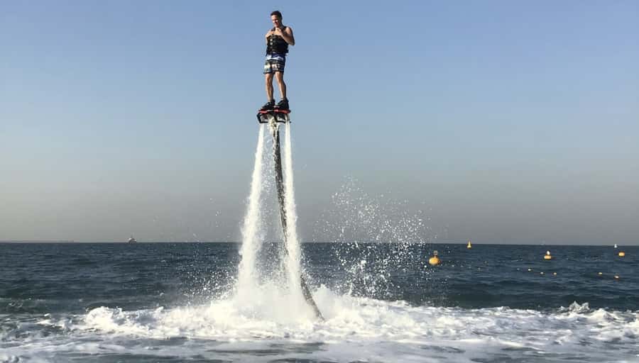 Dubai: 30-Min Flyboard with Burj Al Arab View & Soft Drink - The Flyboard Setup: Pressure Jets, Balance, and Height
