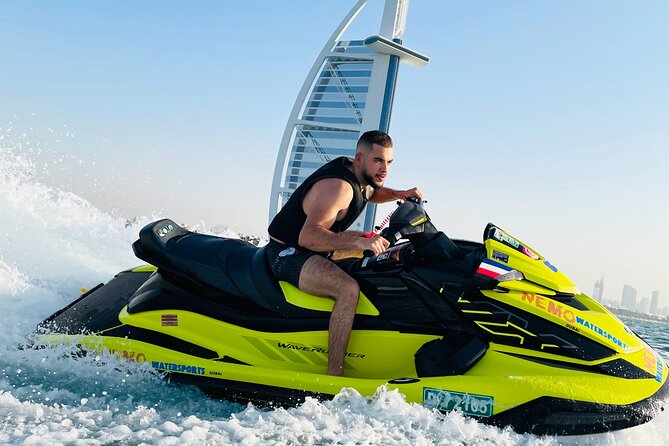 Dubai: 30min Jet Ski: Burj Al Arab w Pics, Videos, free Ice Cream - The Route Highlights: Jumeirah Beach Views and Possible Burj Khalifa Lines