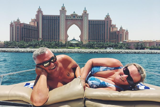 Dubai 3h Sea escape: Swim! Tan! Sightsee! - The swim stop: warm water, a deck that does the work