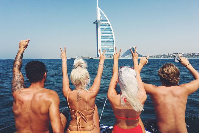 Dubai 3h Sea escape: Swim! Tan! Sightsee! - Price and value: $435 for up to 6 people