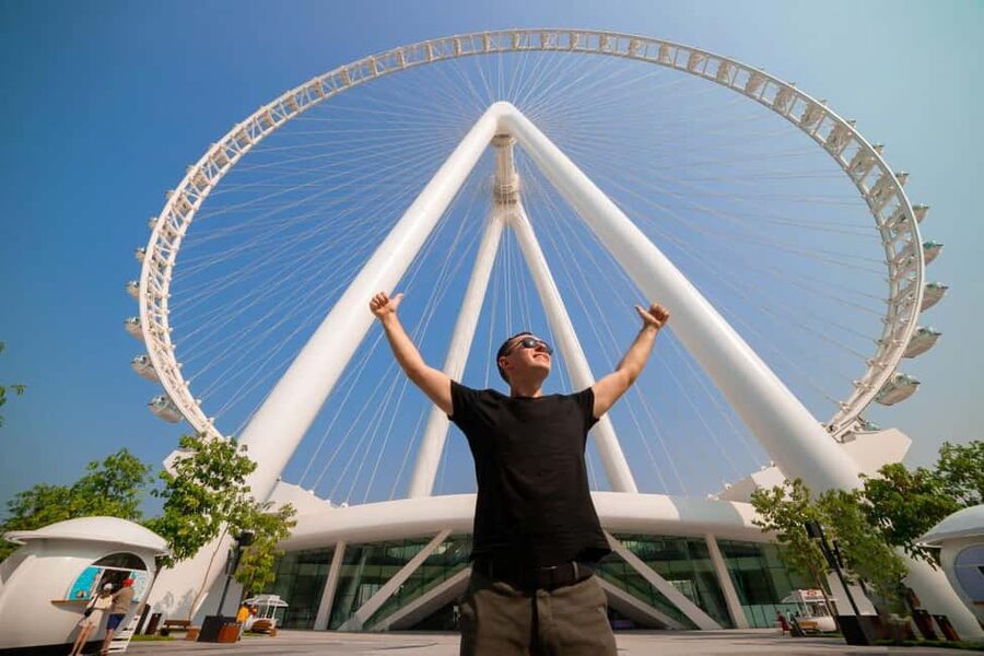 Dubai: Ain Dubai Wheel, Blue Mosque & Half-Day Guided Tour - Blue Mosque visit: what you get inside, and what to wear