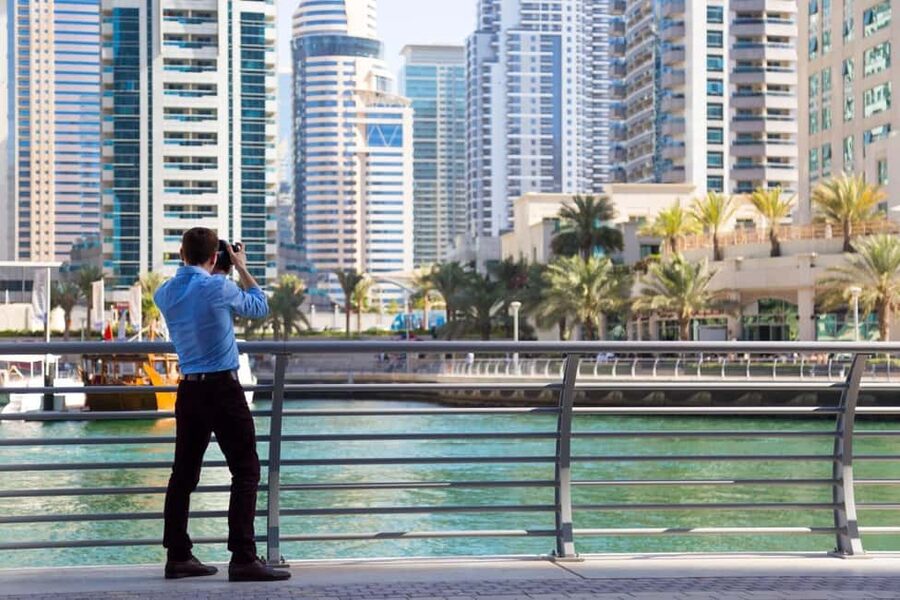 Dubai: Ain Dubai Wheel, Blue Mosque & Half-Day Guided Tour - Souk Madinat Jumeirah and the Burj Al Arab photo moment