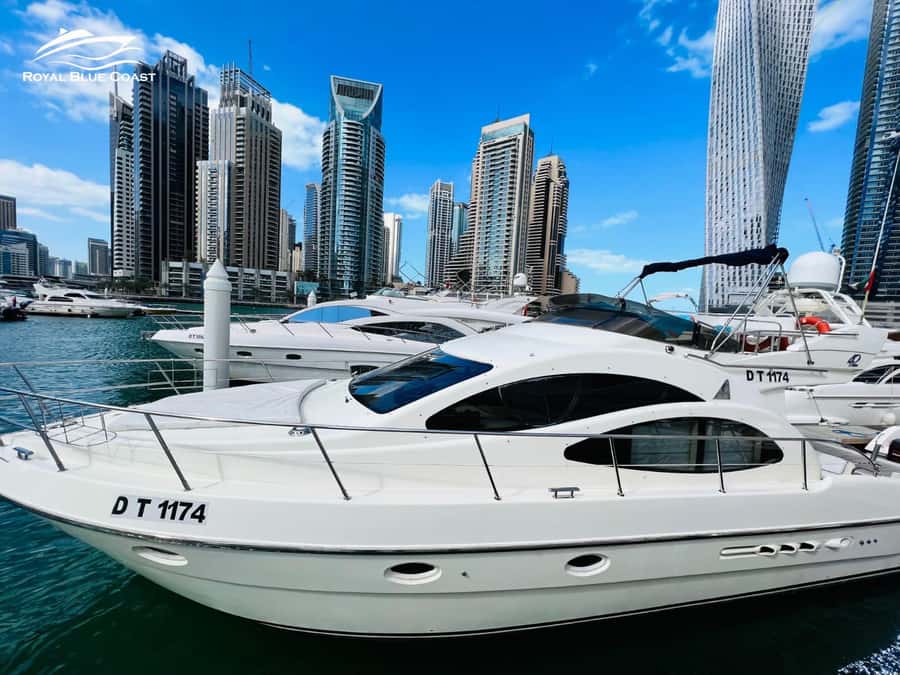 Dubai: Azimut 42 Feet Private Luxury Yacht Cruise - Onboard comfort: bedrooms, toilet, swimming bed, and sound system