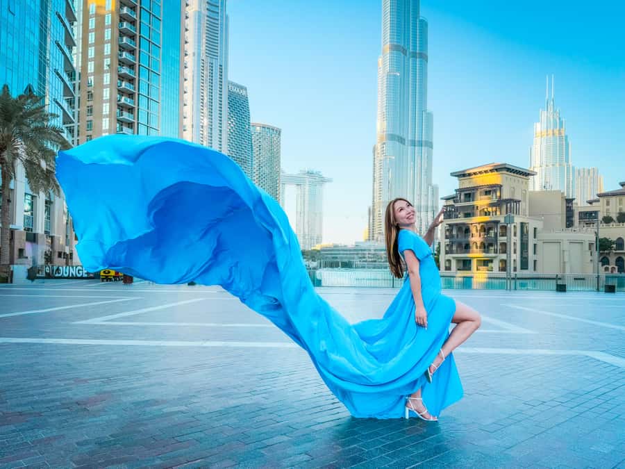 Dubai: Burj Khalifa Flying Dress Videography Shoot - Key points to know before you go