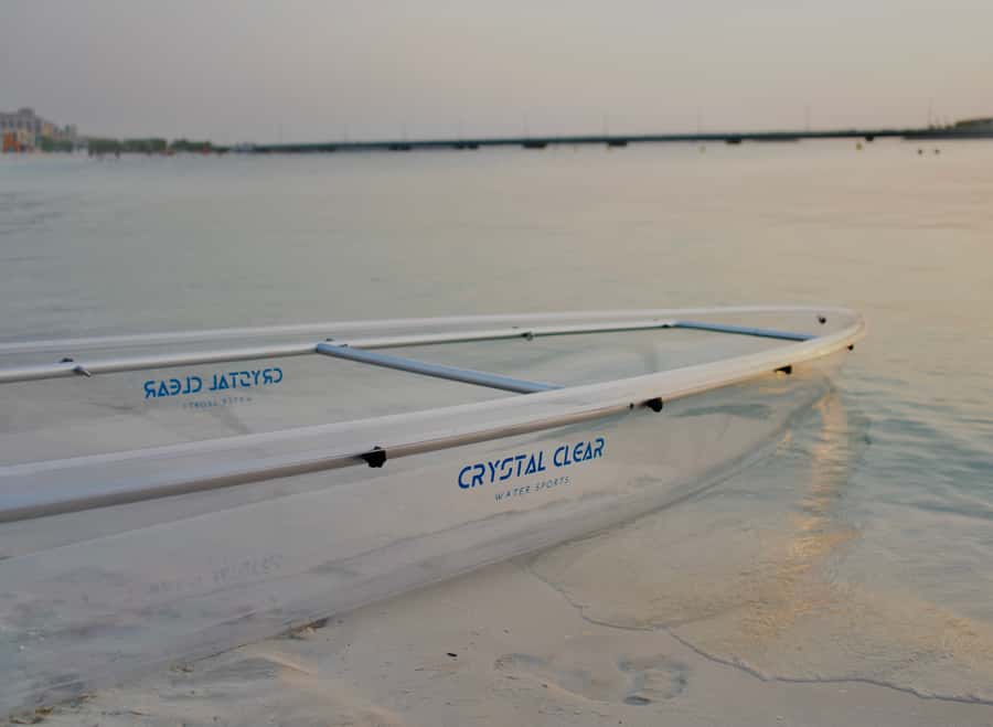 Dubai: Clear Kayaking Experience with Burj Khalifa View - Looking down: what the transparent kayak bottom does for your trip