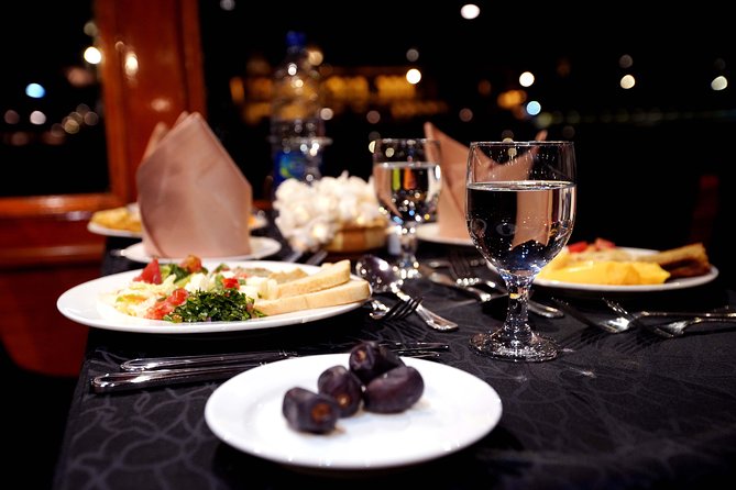 Dubai Creek Luxury Dhow Dinner Cruise with Optional Transfer - Dinner on board: international buffet, drinks included