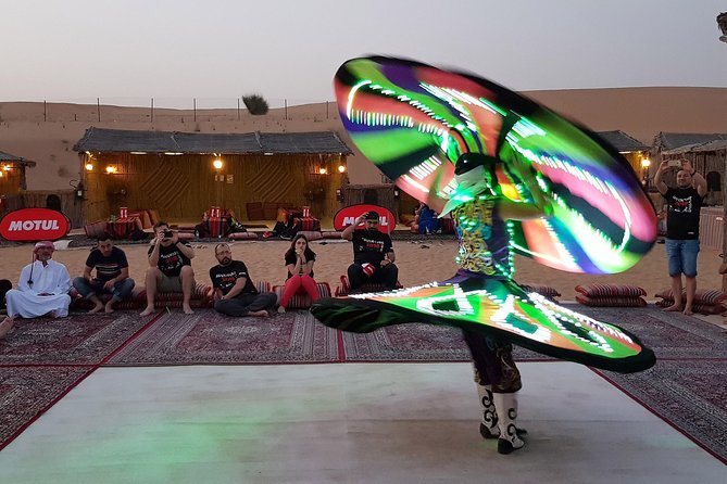 Dubai Desert 4x4 Dune Bashing, Sandboarding, Camel Riding, Dinner - VIP Upgrade, Sparkling Wine, and When It’s Worth It