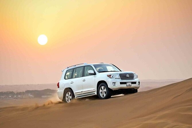 Dubai Desert Safari 20 mins Dune Bashing BBQ Live Show Camel Ride - Pickup in a luxury 4x4, and why it matters more than you think