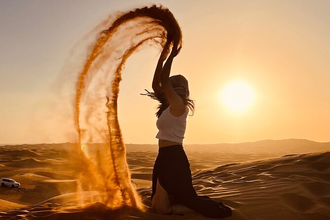 Dubai Desert Safari & Buffet Dinner and Camel ride with PRIVATE CAR - Private 4WD pickup that changes the pace of your evening