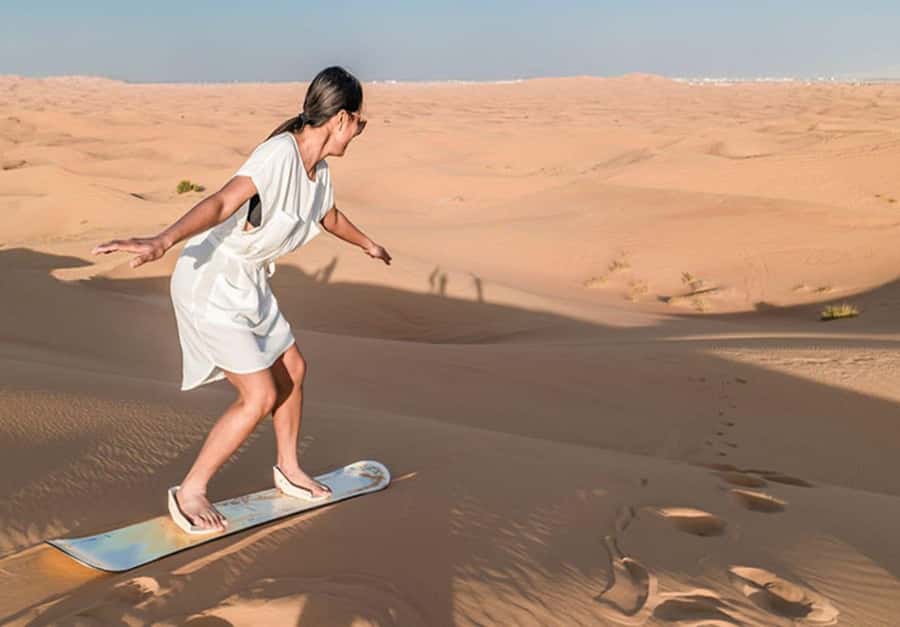 Dubai: Desert Safari Camel Riding, Sandboarding & BBQ Dinner - Hotel pickup, 4WD comfort, and the tire-pressure reality check