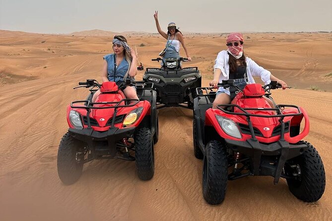 Dubai: Desert Safari, Quad bike and Sand boarding with BBQ Dinner - Lahbab Red Dunes, the real reason this safari feels special