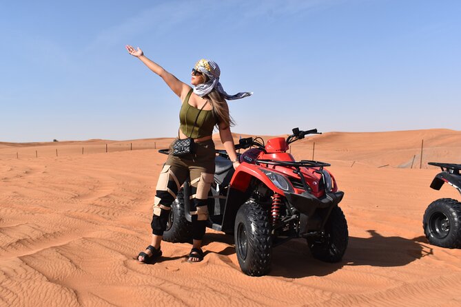 Dubai: Desert Safari, Quad bike and Sand boarding with BBQ Dinner - Price and value: why this $47.45 combo can make sense