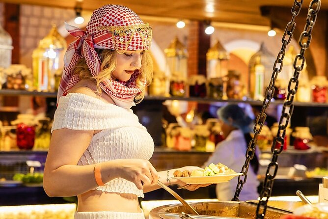 Dubai Desert Safari Tour with Quad Bike for 60mins & BBQ Dinner. - Arabian Gahwa, Dates, Henna, and Adult Sheesha