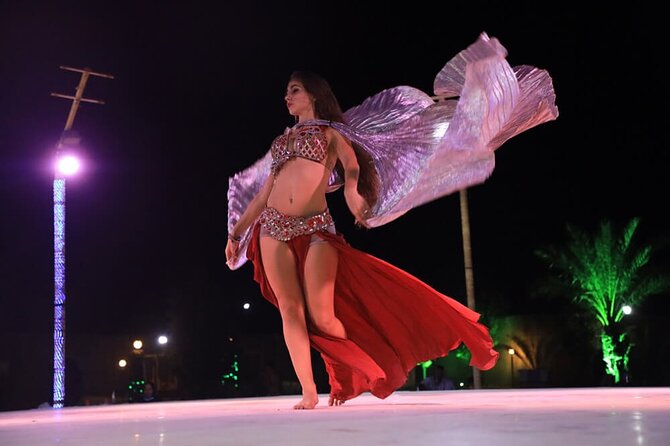 Dubai Desert Safari Tour with Quad Bike for 60mins & BBQ Dinner. - BBQ Buffet Dinner and Live Fire plus Tanoura and Belly Dance