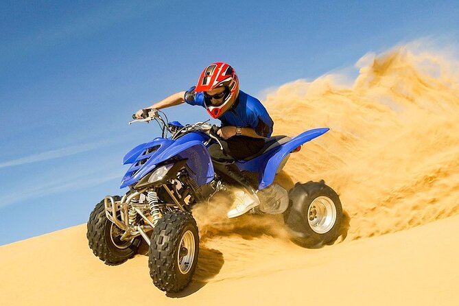 Dubai Desert Safari Tour with Quad Bike for 60mins & BBQ Dinner. - 60-Minute Quad Bike Time in Open Desert: Big Fun With One Rule