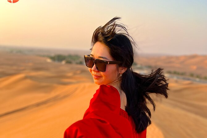 Dubai desert safari with 4x4 Dune Bashing,Camel Ride sand board - Tanura, Belly Dance, Fire Shows, and Zumba Energy in One Evening