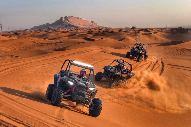 Dubai Desert Safari With Camel Ride and Sand Boarding - Live shows: belly dance, fire, and Tanura