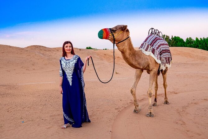 Dubai Desert Safari with dune bashing and Dinner - Live BBQ and buffet dinner on carpet tables with pillows