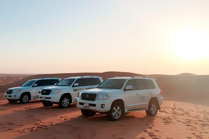 Dubai Desert Safari with Dune Bashing , Dinner Buffet & Entertainments - Air-Conditioned Pickup and Shared 4WD Timing