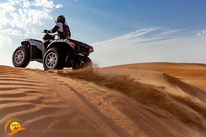 Dubai Desert Safari with Quad Bike, sandboarding, live show & BBQ - Desert camp essentials: camel ride, henna, and photo-friendly moments